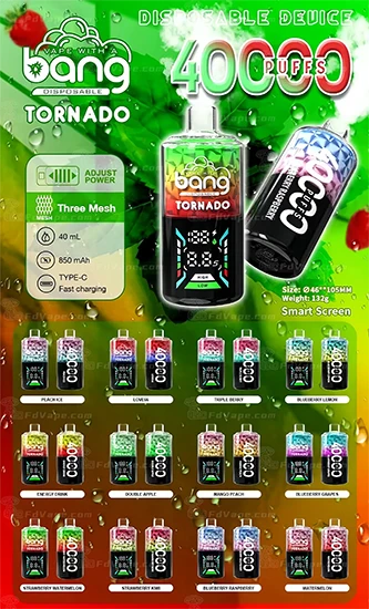 Bang Tornado 40000 40 k puffs gaile indiúscartha