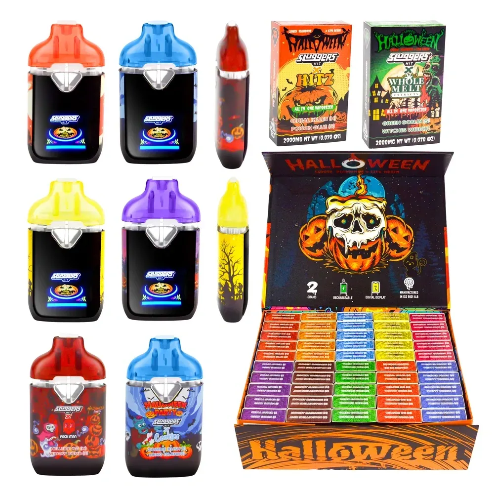 Buail Sluggers Folamh Oíche Shamhna 2g Athraigh Peann Vape Indiúscartha Déblasanna